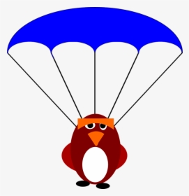 Parachute, Penguin, Ice, Winter, Blue, North - Fallskärm Png, Transparent Png, Transparent PNG