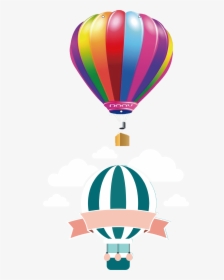 Balloons Vector Parachute - Hot Air Balloons Drawing, HD Png Download, Transparent PNG