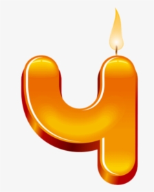 Birthday Candle Number 4 Png Image Free Download Searchpng - Number 4 Candle Png, Transparent Png, Transparent PNG