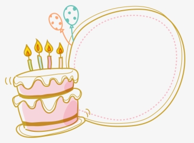 Cake Birthday Border Free Clipart Hq Clipart, HD Png Download, Transparent PNG