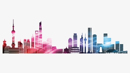 China Silhouette - Colorful City Vector Png, Transparent Png, Transparent PNG