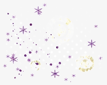 Painted Purple Small Snowflake Png Transparent - Transparent Snowflakes Purple, Png Download, Transparent PNG