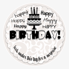 Happy Birthday Gift Tags Printable Black And White, HD Png Download, Transparent PNG