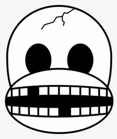 Skull Emoji Png - Monkey Black And White Line Art, Transparent Png, Transparent PNG