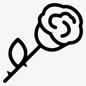 Outline Vector Rose - Rose Flat Illustration Png, Transparent Png, Transparent PNG