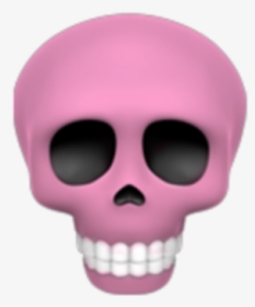 #skeleton#emoji #pink - Skull, HD Png Download, Transparent PNG