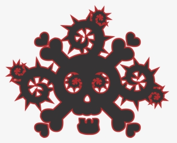 Vector Thorns Skull Free Picture - Red And Black Skulls Png, Transparent Png, Transparent PNG
