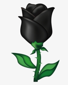 Black Black Rose Heart Emoji, HD Png Download, Transparent PNG