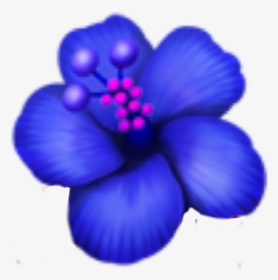 #blueflower #emoji #emojisticker #hawaiian - Blue Violet Flower Emoji, HD Png Download, Transparent PNG