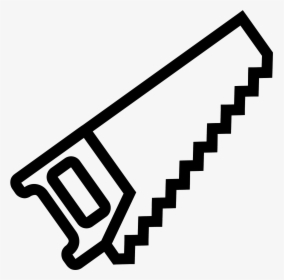 The Icon For A Saw Is A Handheld, Manual Saw That Is - Outline Of A Saw, HD Png Download, Transparent PNG