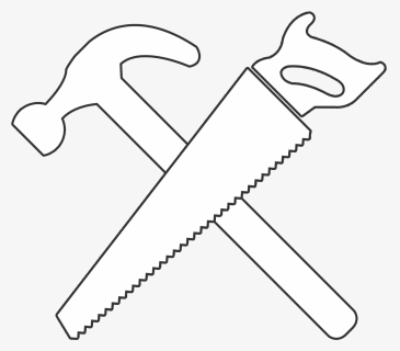 Graphic Transparent Stock Hammer Svg Saw - Hammer And Saw Png, Png Download, Transparent PNG