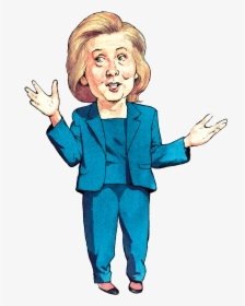 Transparent Hillary Clinton Face Png - Hillary Clinton Body Cartoon, Png Download, Transparent PNG