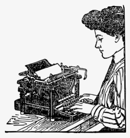 Typing Lady, HD Png Download, Transparent PNG