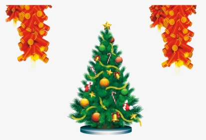 Firecracker Vector Ornament - Transparent Christmas Tree, HD Png Download, Transparent PNG