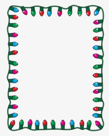 Christmas Lights Clip Art - Christmas Paper Border, HD Png Download, Transparent PNG