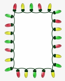 Christmas Lights Free Border Clip Art Transparent Png - Clipart Christmas Light Wreath Png, Png Download, Transparent PNG