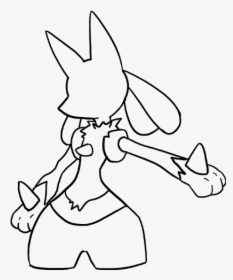How To Draw Lucario - Lucario Outline, HD Png Download, Transparent PNG