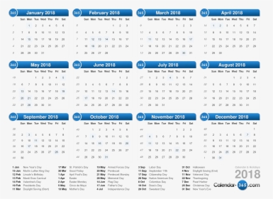 Download 2018 Calendar Png Clipart Background - Kalender 2019, Transparent Png, Transparent PNG