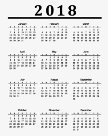 Calendar 2018 Png Photo - Free 2018 Calendar Printable, Transparent Png, Transparent PNG