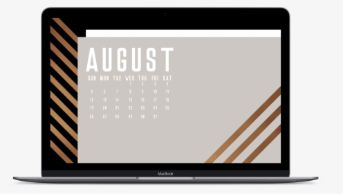 Augustcalendar 2018 Mocklaptop - Netbook, HD Png Download, Transparent PNG
