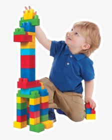 Play Toy Toys Kids Child Toddler Block Clipart - Child Playing With Blocks, HD Png Download, Transparent PNG