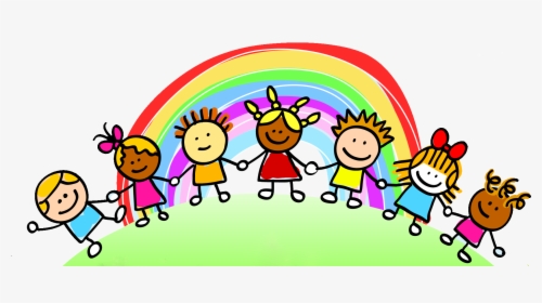 Image Freeuse Clipart Children Playing - Kids Rainbow Clipart, HD Png Download, Transparent PNG