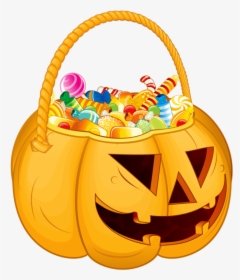 October Clipart Candy - Trick Or Treat Bag Png, Transparent Png, Transparent PNG