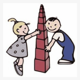 Kids Play With Pink Tower Clip Arts - Day Care, HD Png Download, Transparent PNG