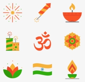 Icons Free Vector Elements - Diwali Icons, HD Png Download, Transparent PNG