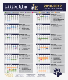 Little Elm Isd Calendar 2019 2020, HD Png Download, Transparent PNG