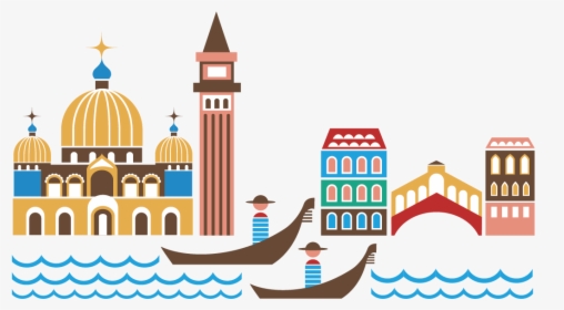 Venice Gondola Clip Art - Clipart Venezia, HD Png Download, Transparent PNG