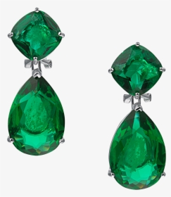 Angelina Omega Clip Green Earrings - Green Earrings Png, Transparent Png, Transparent PNG