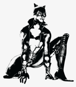 Free Clipart Jpg, Png, Eps, Ai, Svg, Cdr - Catwoman Clipart Black And White, Transparent Png, Transparent PNG