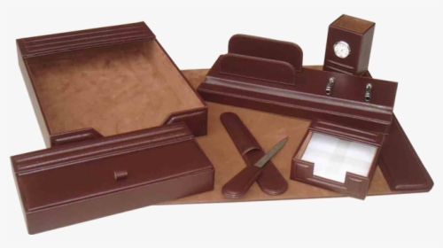 Leather Desk Accessories Set Png, Transparent Png, Transparent PNG