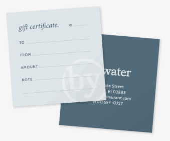 Bywater Gift Certificate - Brochure, HD Png Download, Transparent PNG