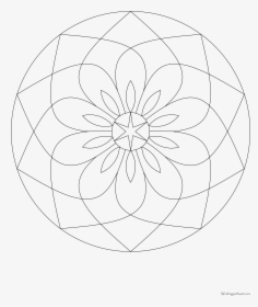 Relief Drawing Flower - Line Art, HD Png Download, Transparent PNG