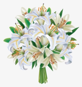 Bouquet Png White Flower - Clipart Flowers Bouquets Png, Transparent Png, Transparent PNG