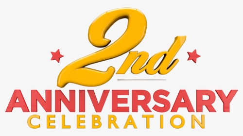 Transparent Anniversary Png - 2nd Years Anniversary Png, Png Download, Transparent PNG