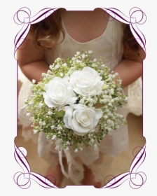 Andrea White Flower Girl Posy Gorgeous Artificial Bridal, HD Png Download, Transparent PNG
