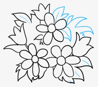 Drawing bouquet flowers Royalty Free Vector Image