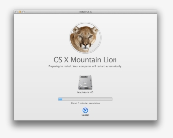 Mountain Lion First Impressions - Mac Os X Mountain Lion, HD Png Download, Transparent PNG