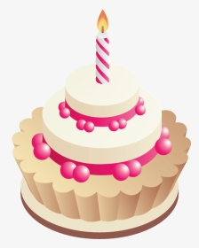 Birthday Cakes Clipart 3 Free Birthday Cake Clip Art - Clipart First Birthday Cake, HD Png Download, Transparent PNG