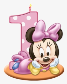 1st Birthday Transparent Images - Minnie Mouse Baby 1 Png, Png Download, Transparent PNG