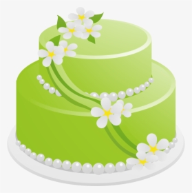 Transparent Slice Of Cake Png - Green Birthday Cake Clip Art, Png Download, Transparent PNG