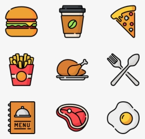 Fast Food - Burger & Fries Icon, HD Png Download, Transparent PNG