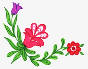 Colorful Flower Png - มุม กรอบ รูป ดอกไม้, Transparent Png, Transparent PNG