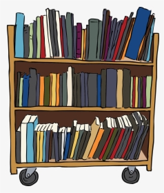 Library Cart Clipart, HD Png Download, Transparent PNG