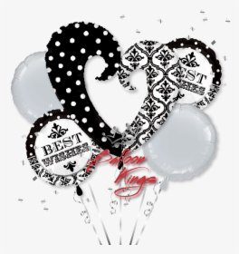 Best Wishes Open Heart Bouquet - Coeur Noir Blanc, HD Png Download, Transparent PNG