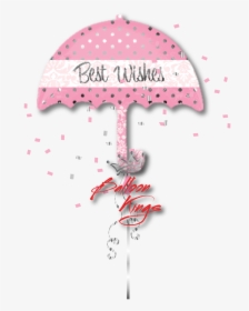 Best Wishes Pink Umbrella - Calligraphy, HD Png Download, Transparent PNG