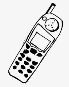 Old Mobile Phone Drawing, HD Png Download, Transparent PNG